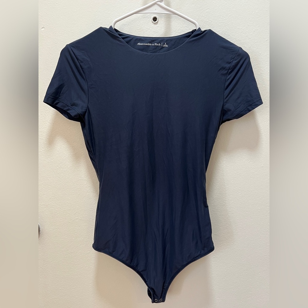 Navy ABERCROMBIE&FITCH essentials bodysuit